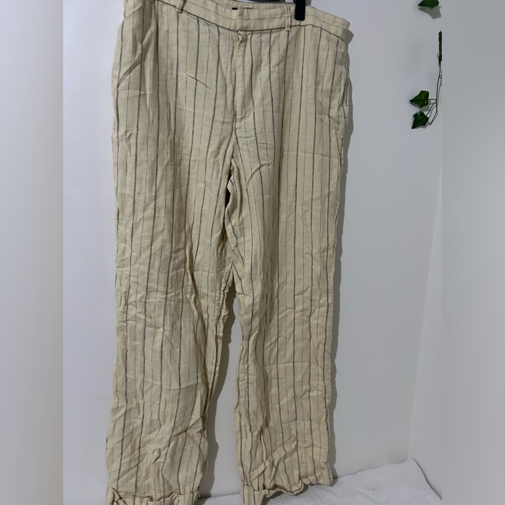 Lauren Ralph Lauren Cream Striped Trousers